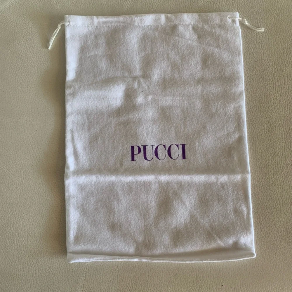 New PUCCI Drawstring Dust Bag. 14.5”/10.5”. Flanel. Price fixed